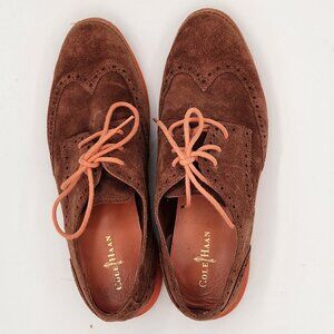 Brown Suede Wingtip Lace-Up Shoe from Cole Haan
